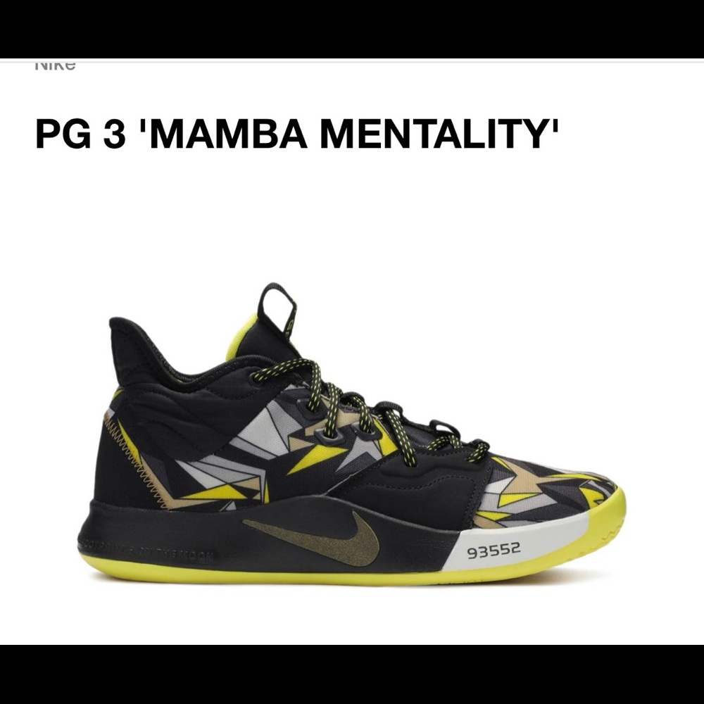 Paul George 3 Mamba Mentality Mens size 8